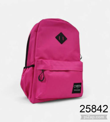 Imagen de MOCHILA ESPALDA 2CIERRES ROSA, AZUL Y NEGRO 2.26